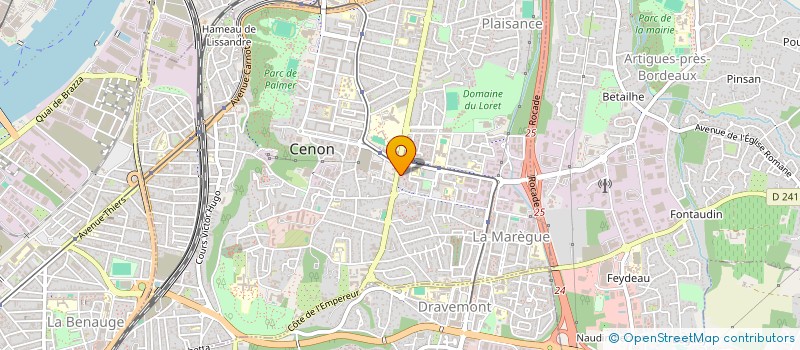 localisation de l'entreprise ASS DE GESTION FINANCIERE DES MOYENS DE FONCTIONNEMENT DU CODERPA 33 à CENON