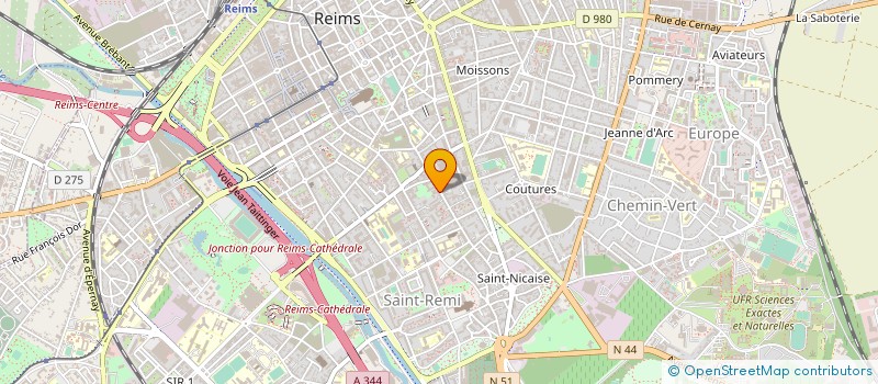 localisation de l'entreprise ASS DE GESTION JEAN XXIII  REIMS