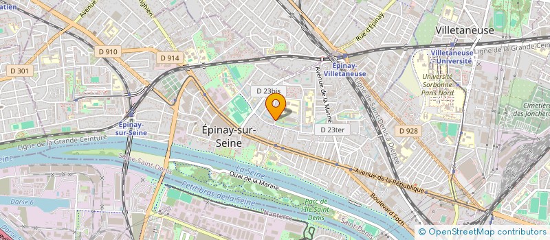 localisation de l'entreprise ASS DE GESTION RESTAURATION SCOLAIRE HAZANE à EPINAY-SUR-SEINE