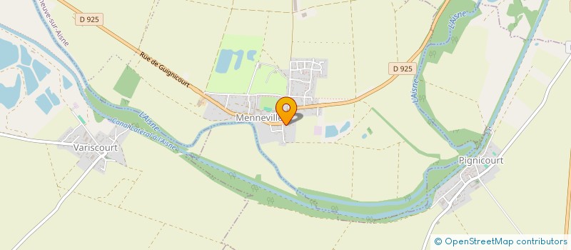 localisation de l'entreprise ASS DE GYMNASTIQUE DE MENNEVILLE  VILLENEUVE-SUR-AISNE