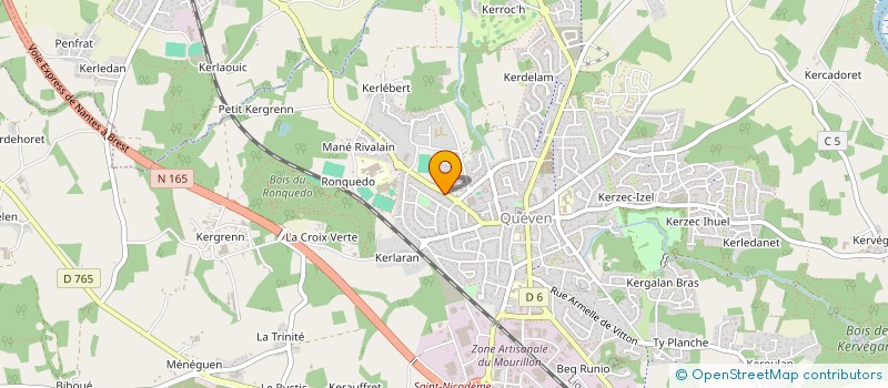 localisation de l'entreprise ASS DE GYMNASTIQUE VOLONTAIRE DE QUEVEN à QUEVEN