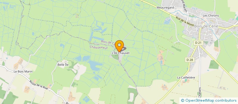 localisation de l'entreprise ASS DE L'ABBAYE DE L'ILE CHAUVET  BOIS-DE-CENE