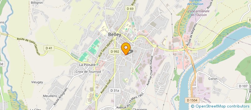 localisation de l'entreprise ASS DE L'AUMONERIE SCOLAIRE DU BUGEY SUD  BELLEY