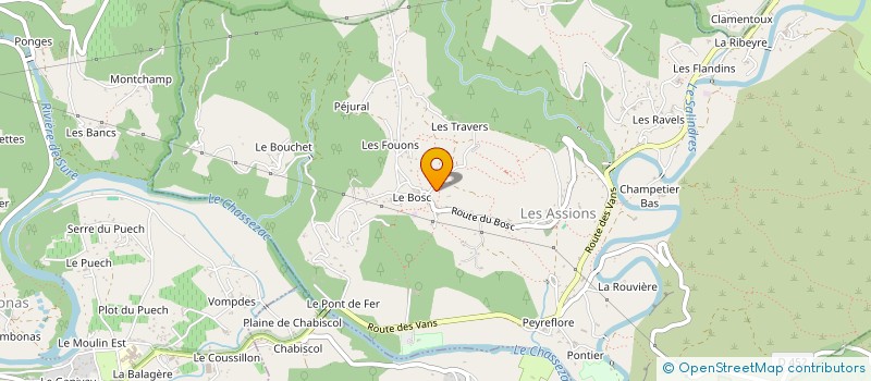 localisation de l'entreprise ASS DE L ECHELETTE  MALARCE-SUR-LA-THINES