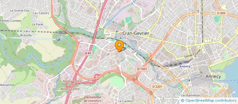 localisation de l'entreprise ASS DE L'U. C. A. DE CRAN GEVRIER à ANNECY