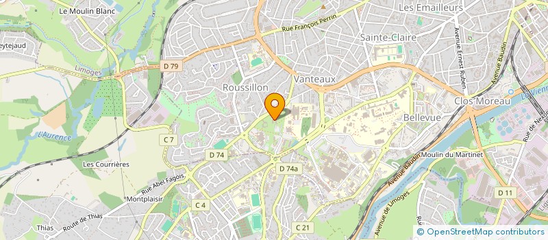 localisation de l'entreprise ASS DE LA CAFETERIAT UFR DE LETTRES à LIMOGES