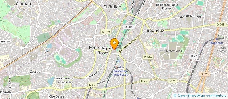 localisation de l'entreprise ASS. DE LA CHORALE ST PIERRE à FONTENAY-AUX-ROSES