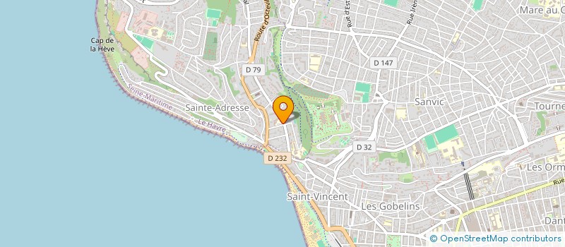 localisation de l'entreprise ASS  DE LA RUE GUSTAVE CAZAVAN à SAINTE-ADRESSE