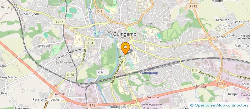 localisation de l'entreprise ASS DE LOISIRS ET DECOUVERTE  GUINGAMP