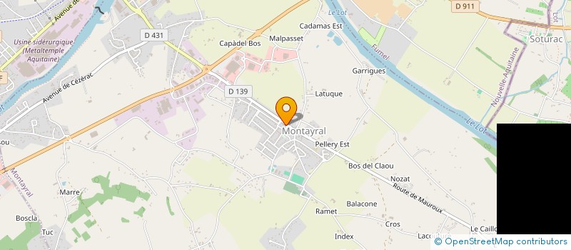 localisation de l'entreprise ASS DE MARINS ET MARINS ANCIENS COMBATTANTS DE FUMEL LIBOS  MONTAYRAL