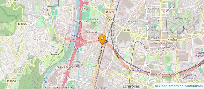 localisation de l'entreprise ASS DE PLACEMENT AMBULANCIER ISERE à ECHIROLLES