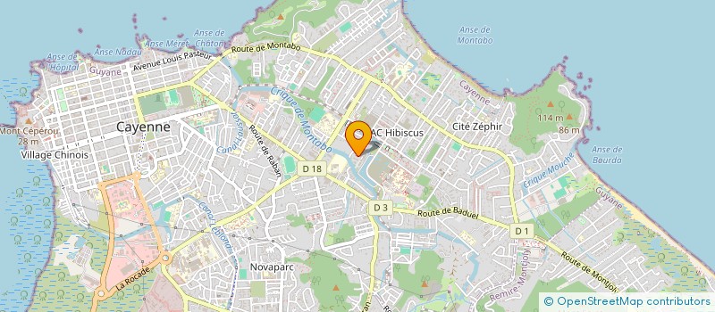 localisation de l'entreprise ASS DE PROMOTION EDUCATIVE DE GUYANE  CAYENNE