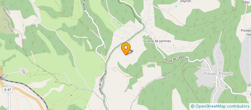 localisation de l'entreprise ASS DE PROMOTION  EN FAVEUR DU DEVELOPPEMENT DU VOL A VOILE PYRENEEN  FLAUJAC-POUJOLS