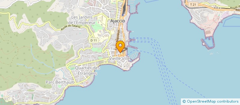 localisation de l'entreprise ASS DE QUARTIER JARDINS DE L'EMPEREUR à AJACCIO