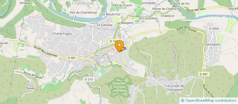 localisation de l'entreprise ASS DE RECHERCHE THEATRALE à LES VANS