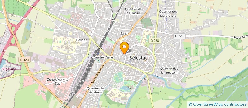 localisation de l'entreprise ASS DE RECHERCHES EN ENVIRONNEMENT  SELESTAT