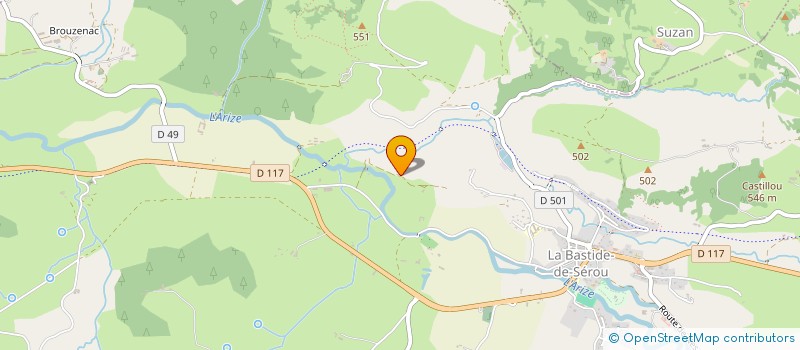 localisation de l'entreprise ASS DE SAUVEGARDE DE LA TOUR DE LOUP à LA BASTIDE-DE-SEROU