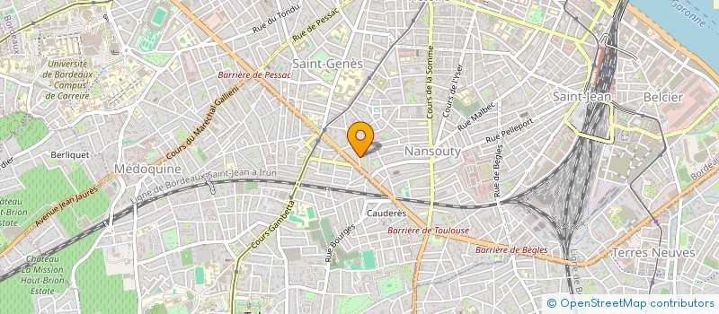 localisation de l'entreprise ASS DE SOLIDARITE D ANIMATION ET DE DEFENSE DES INTERETS DU QUARTIER BORDEAUX ST GENES  BORDEAUX