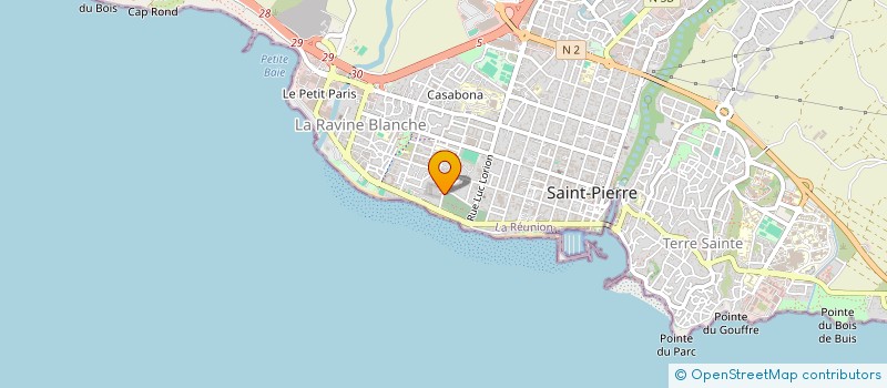 localisation de l'entreprise ASS.DE SOUTIEN & DEVELOPPEMENT ACTION SOCIO CULTURELLE & SPORTIVE MAISON ARRET ST PIERRE à SAINT-PIERRE
