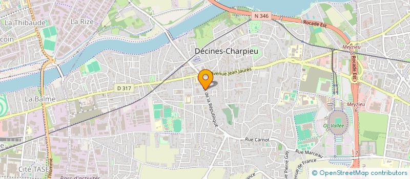 localisation de l'entreprise ASS DECINOISE PLANNING FAMILIAL à DECINES-CHARPIEU