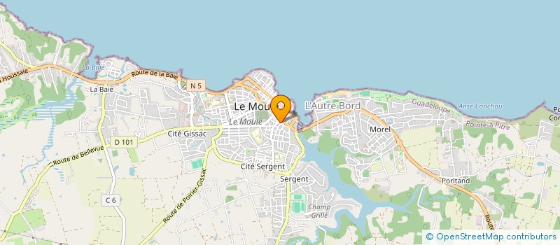 localisation de l'entreprise ASS DEFEN ENVIR DEVEL PROMO SOCIA CULTU à LE MOULE