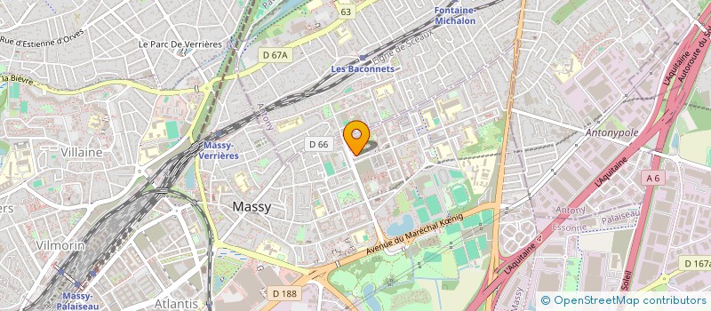 localisation de l'entreprise ASS DEFEN USAGER CHAUFF URBAIN MASSY ANT à MASSY