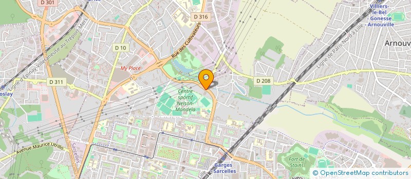 localisation de l'entreprise ASS DEFENS DROITS SOCIAUX IMMIGRES FRANC à SARCELLES