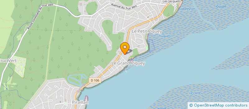 localisation de l'entreprise ASS DEFENSE DE LA VASIERE GD PIQUEY à LEGE-CAP-FERRET