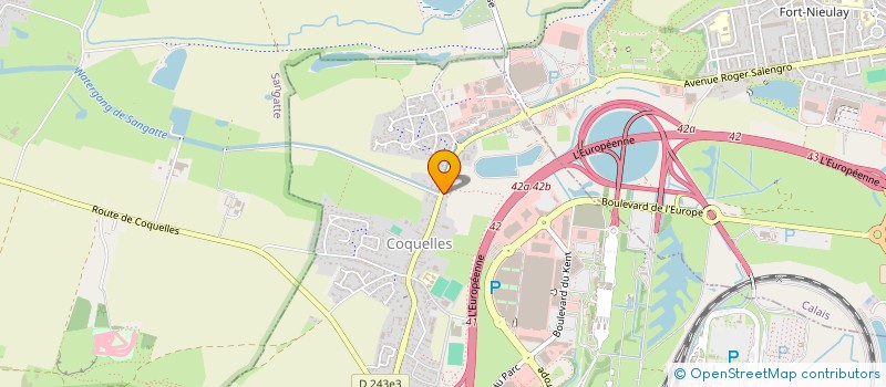 localisation de l'entreprise ASS DEFENSE DE SANGATTE  COQUELLES