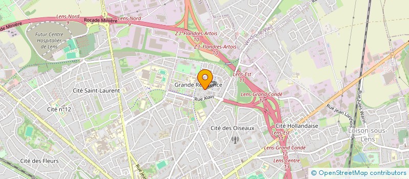 localisation de l'entreprise ASS DEFENSE DES FAMILLES  LENS