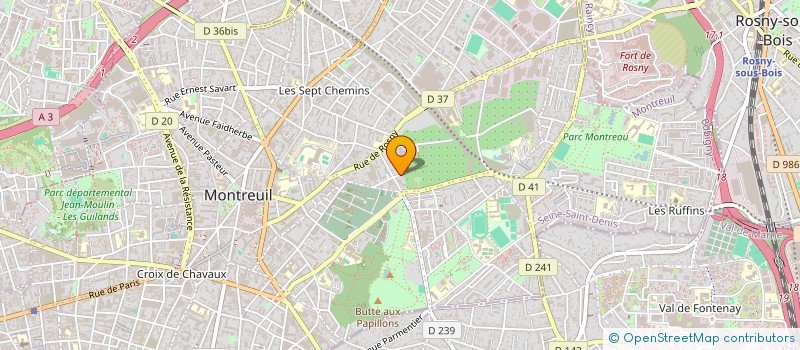 localisation de l'entreprise ASS DEFENSE DES HABITANTS DE MONTREUIL à MONTREUIL