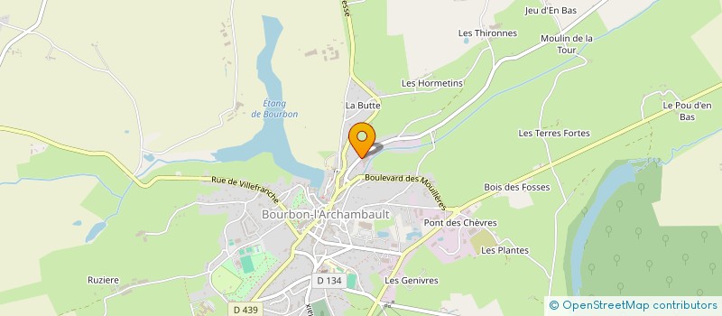 localisation de l'entreprise ASS DEFENSE ELEVAGE TRADITION BOURBONNAI à BOURBON-L'ARCHAMBAULT