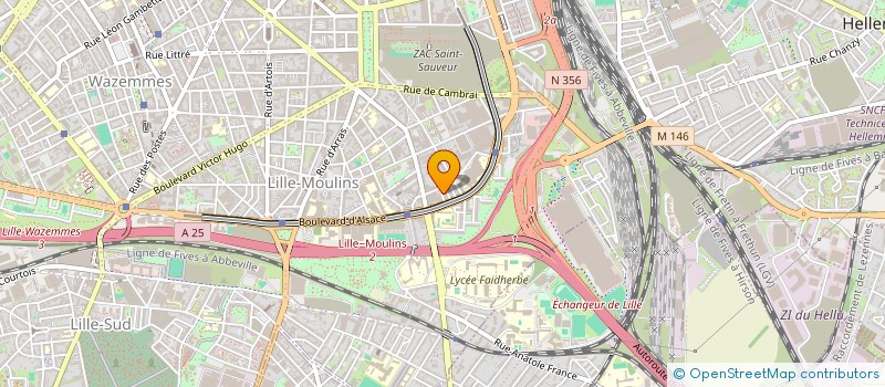 localisation de l'entreprise ASS DEFENSE LOCATAIRES RES SUD à LILLE