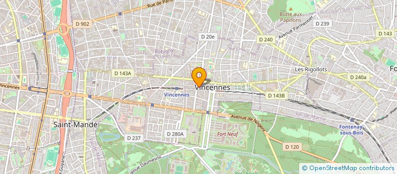 localisation de l'entreprise ASS DEFENSE PROMOT PETITS COMMERC FORAIN à VINCENNES