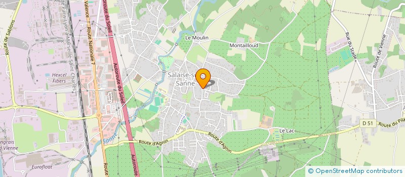 localisation de l'entreprise ASS DEFENSE RIVERAINS COLLEGE SALAISE  SALAISE-SUR-SANNE