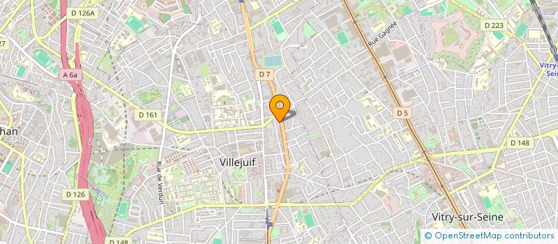 localisation de l'entreprise ASS DEFENSE USAGERS ADMINISTRA SERV PUBL à VILLEJUIF