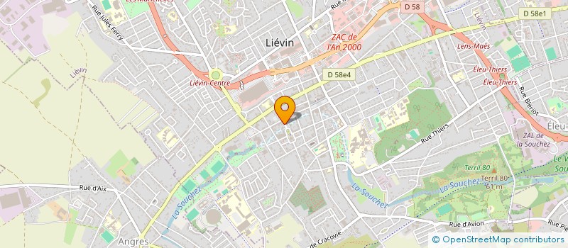 localisation de l'entreprise ASS DEFIS JEUNES  LIEVIN