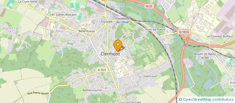 localisation de l'entreprise ASS DELTA VERT CENTRE OISE à CLERMONT