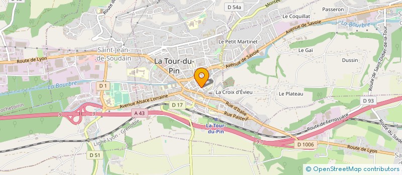 localisation de l'entreprise ASS DEP ACCUEIL FAMIL PERS AGES OU HANDI à LA TOUR-DU-PIN