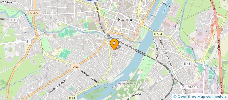 localisation de l'entreprise ASS DEP AIDE A INSERTION JEUNES DE LOIRE à ROANNE