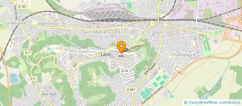 localisation de l'entreprise ASS DEP AIDE AUX VICTIMES DE L AISNE à LAON