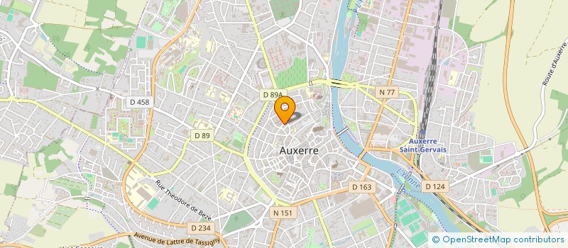 localisation de l'entreprise ASS DEP AIDE VICTIMES INFRAC REINSER SOC à AUXERRE