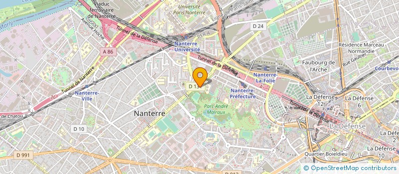 localisation de l'entreprise ASS DEP AIDE VICTIMES INFRACTION PENALES  NANTERRE