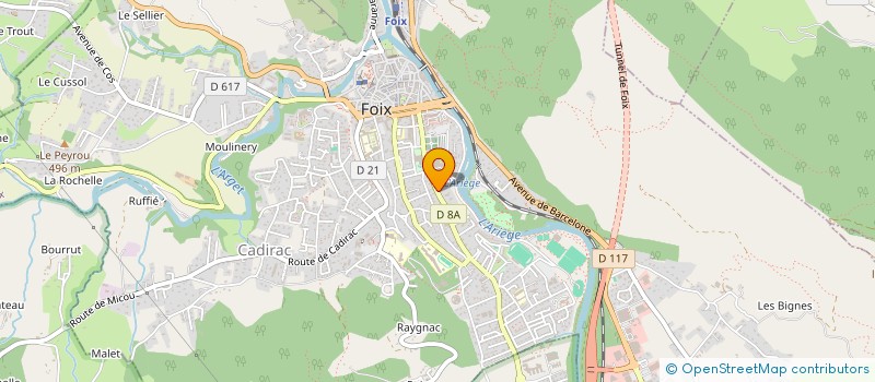 localisation de l'entreprise ASS DEP AMENAGEMENT HYDRAULIQUE ARIEGE  FOIX