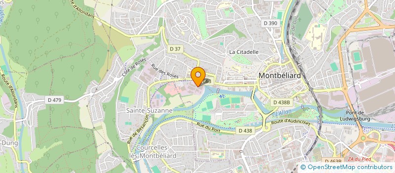 localisation de l'entreprise ASS DEP DE PROTECTION CIVILE DU DOUBS  CHALEZEULE