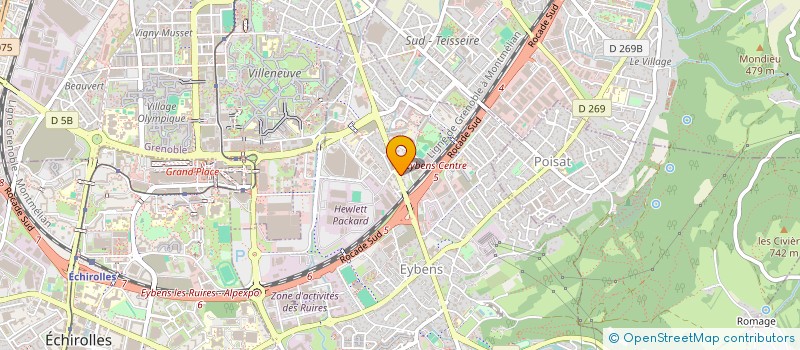 localisation de l'entreprise ASS DEP DES CHASS DE GIBIER D'EAU ISERE  EYBENS