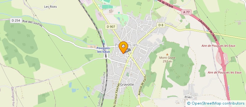 localisation de l'entreprise ASS DEP DES CHASSEURS DE GRAND GIBIER DE LA NIEVRE à PARIGNY-LES-VAUX