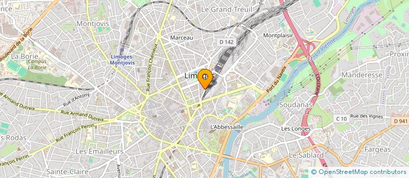 localisation de l'entreprise ASS DEP DES VEUVES CIVILES HTE VIENNE à LIMOGES