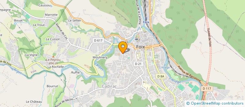 localisation de l'entreprise ASS DEP ENTRAIDE SANTE PERSON AGE HAND à FOIX