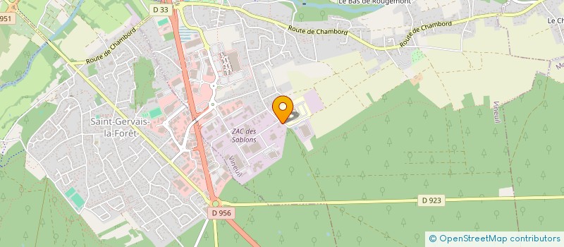 localisation de l'entreprise ASS DEP LIEUTENANTS LOUVETERIE 41 à VINEUIL